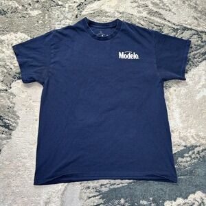 Cerveza Modelo 1925 Mexico T Shirt Mens Large Navy Blue Graphic Print Logo